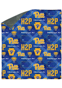 Pitt Panthers 60X70 Chenille W/ Shp Rev Sherpa Fleece Blanket - Gold