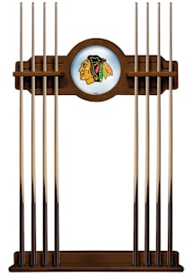 Chicago Blackhawks Solid Wood Cue Rack Pool Table