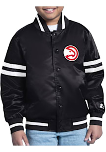 Starter Atlanta Hawks Youth Black Satin Medium Weight Jacket