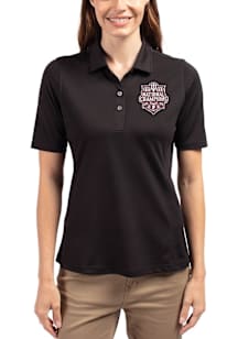 Cutter and Buck Indiana Hoosiers Womens Black 2025 CFP National Champions Virtue Eco Pique Short S..