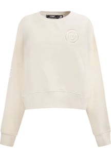 Pro Standard Chicago Cubs Mens White Neutral Long Sleeve Fashion Sweatshirt