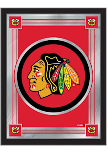 Chicago Blackhawks Logo Hanging Back Bar Mirror