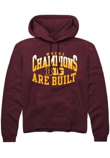 Mens Big Ten Maroon Rally Champs Arch Hooded Sweatshirt