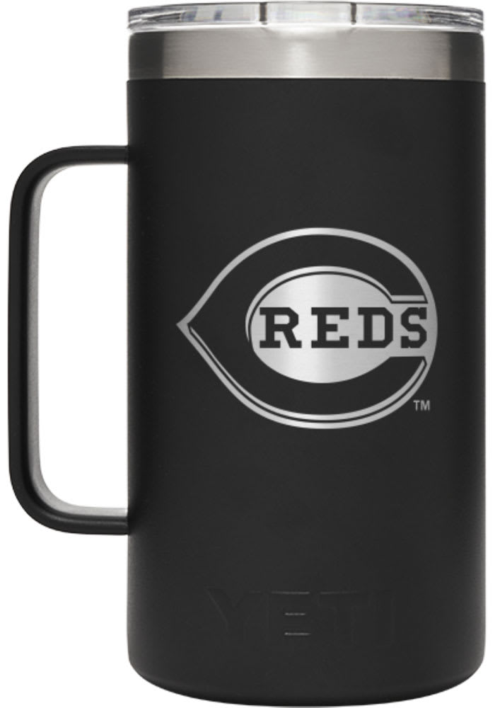 Yeti Cincinnati Reds BLACK Rambler 24 oz Stainless Steel Tumbler - 55980023