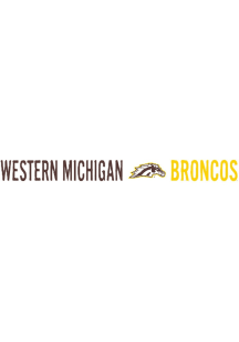 Brown Western Michigan Broncos Long Text Decal