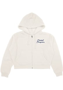 Blue 84 Drexel Dragons Womens Ivory Cloud Fleece Long Sleeve Full Zip Jacket