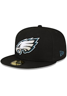 New Era Philadelphia Eagles Mens Black Basic 59FIFTY Fitted Hat