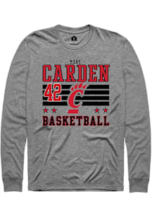 Mary Carden Cincinnati Bearcats Grey NIL Striped Long Sleeve Player T Shirt