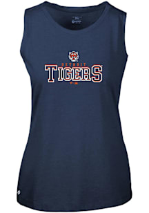 Levelwear Detroit Tigers Womens Navy Blue Macy Journey Tank Top