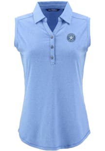 Cutter and Buck Houston Astros Womens Light Blue Mono Forge Eco Polo Shirt