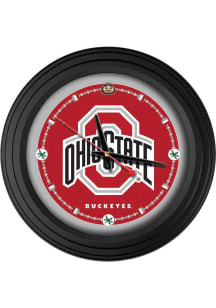 Black Ohio State Buckeyes Traditional Wall Clock