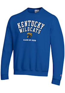 Champion Kentucky Wildcats Mens Blue Class of 2026 Long Sleeve Crew Sweatshirt