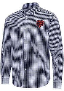 Antigua Chicago Bears Mens Navy Blue Alternate Ellis Long Sleeve Dress Shirt