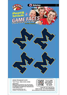 Navy Blue Michigan Wolverines 4pk Waterless Tattoo