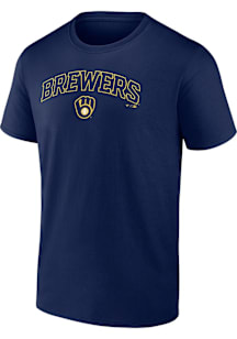 Milwaukee Brewers Navy Blue Space Dye Short Sleeve T Shirt