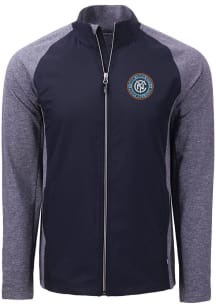 Cutter and Buck New York City FC Mens Navy Blue Adapt Eco Big and Tall Light Weight Jacket