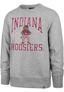 Mens Indiana Hoosiers Ash 47 Big Ups Crew Sweatshirt
