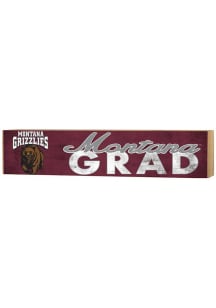 KH Sports Fan Montana Grizzlies Grad graduation graphic Sign - Maroon