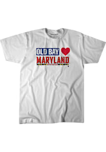BreakingT Maryland Terrapins White Old Bay Loves Maryland Short Sleeve Fashion T Shirt