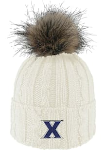 LogoFit Xavier Musketeers Ivory Alps Pom Womens Knit Hat