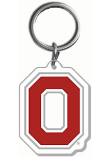 Ohio State Buckeyes Main Mark Acrylic Keychain - Red