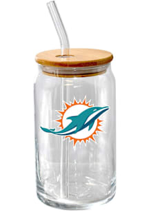 Miami Dolphins Glass Tumbler Pint Glass - White