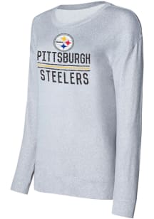 Pittsburgh Steelers Womens Grey Knit Crew Sweatshirt