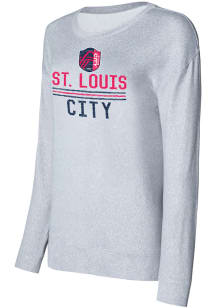 St Louis City SC Womens Grey Knit Crew Sweatshirt