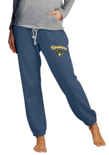 Concepts Sport Milwaukee Brewers Womens Mainstream Navy Blue Sweatpants