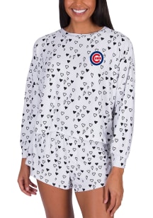 Concepts Sport Chicago Cubs Womens White Epiphany PJ Set