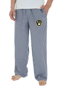 Concepts Sport Milwaukee Brewers Mens Navy Blue Tradition Sleep Pants