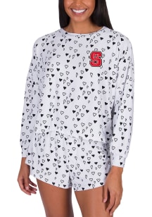 Concepts Sport NC State Wolfpack Womens White Epiphany PJ Set