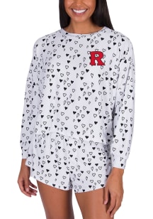 Concepts Sport Rutgers Scarlet Knights Womens White Epiphany PJ Set