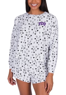 Concepts Sport TCU Horned Frogs Womens White Epiphany PJ Set