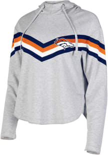 Denver Broncos Womens Grey Register Hooded Sweatshirt