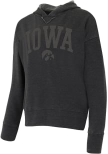 Iowa Hawkeyes Womens Charcoal Volley Hooded Sweatshirt