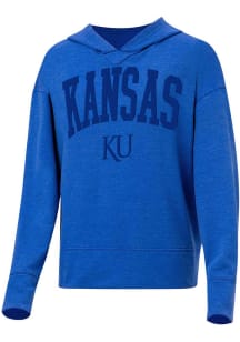 Kansas Jayhawks Womens Blue Volley Hooded Sweatshirt