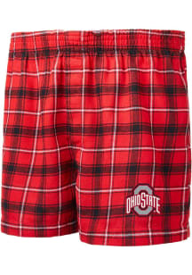 Ohio State Buckeyes Mens Red Primary Logo Boxer Shorts