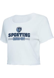 Sporting Kansas City Womens White Scalloped Short Sleeve T-Shirt