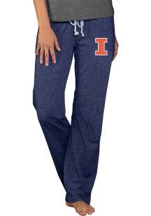 Concepts Sport Illinois Fighting Illini Womens Navy Blue Quest Knit Loungewear Sleep Pants