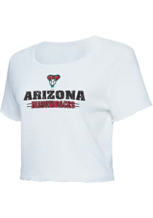 Arizona Diamondbacks Womens White Scalloped Short Sleeve T-Shirt