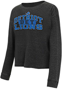 Concepts Sport Detroit Lions Womens Charcoal Waffle LS Tee