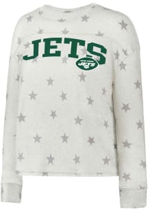 New York Jets Womens White Agenda Crew Sweatshirt