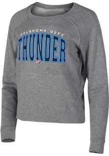 Oklahoma City Thunder Womens Grey Mainstream Crew Crew Sweatshirt