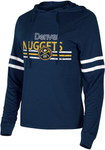 Denver Nuggets Womens Navy Blue Marathon Hooded Sweatshirt