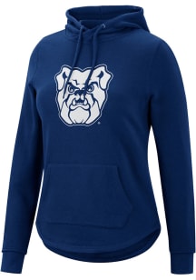 Colosseum Butler Bulldogs Womens Navy Blue Crossover Hooded Sweatshirt