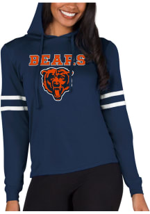 Concepts Sport Chicago Bears Womens Navy Blue Marathon Hooded Sweatshirt