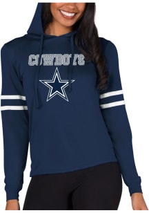 Concepts Sport Dallas Cowboys Womens Navy Blue Marathon Hooded Sweatshirt