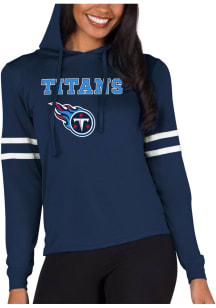 Concepts Sport Tennessee Titans Womens Navy Blue Marathon Hooded Sweatshirt