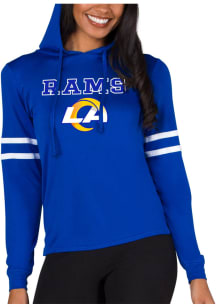 Concepts Sport Los Angeles Rams Womens Blue Marathon Hooded Sweatshirt
